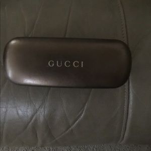Real Gucci eye glass case hard cover